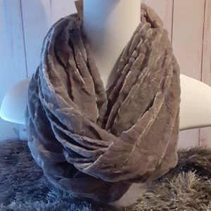 LOOP INFINITY SCARF GRAY BURNOUT VELVET